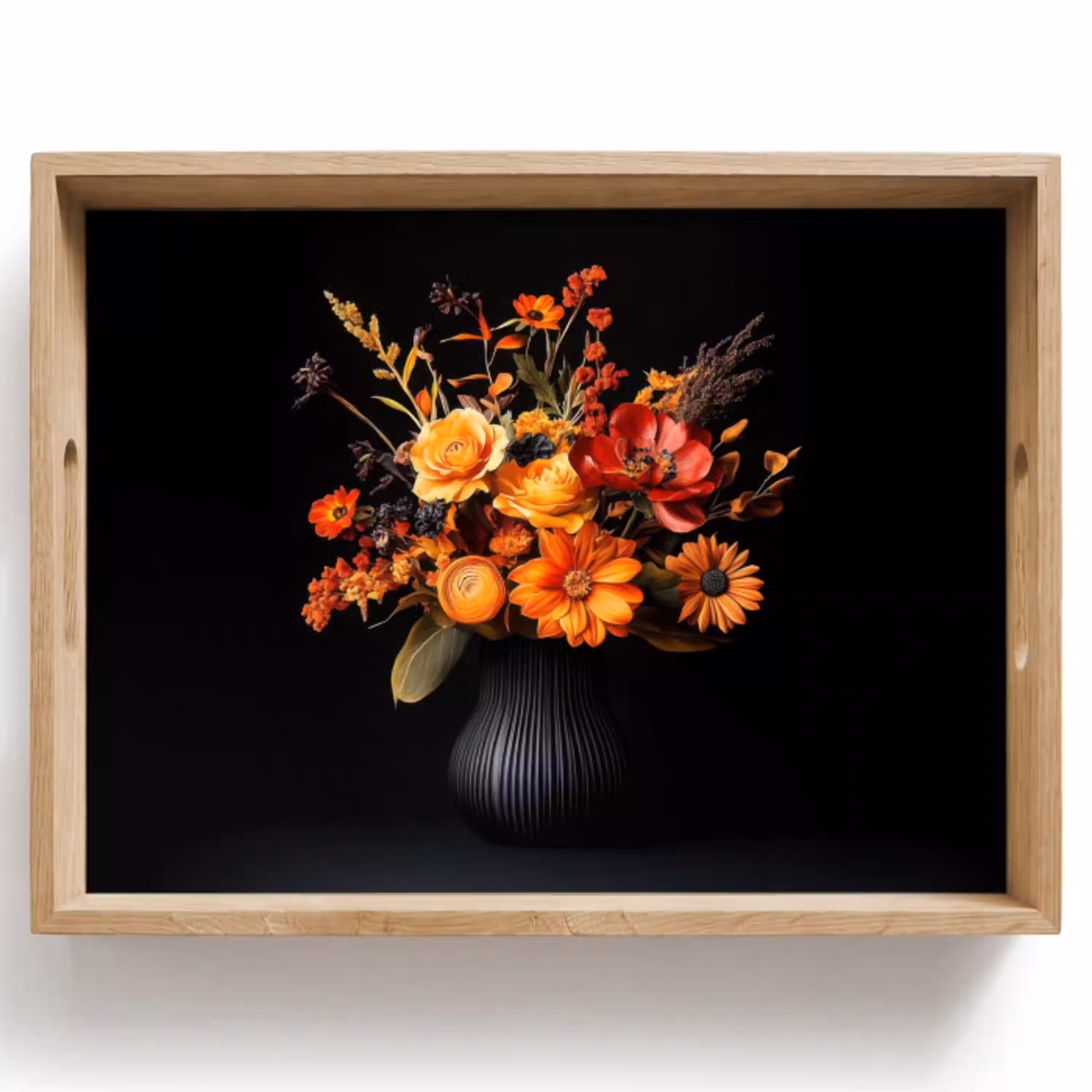 Herfst - Boeket - Oranje Dienblad Rechthoek middel -z3d_shopping