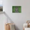 Panter - Zebrapatroon - Groen tuinposter los doek klein -sfeer8