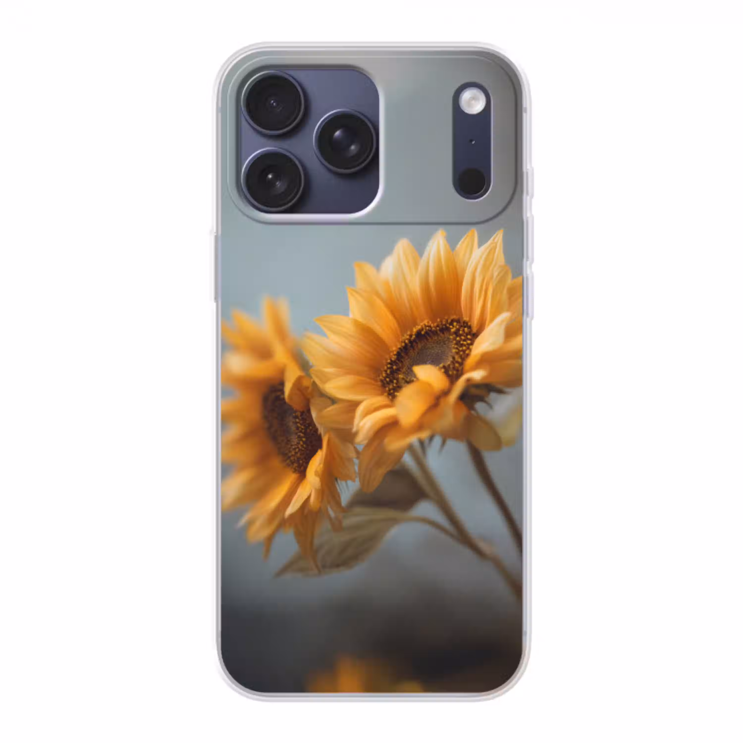 Zonnebloemen - Geel - Wazig Telefoonhoesje iPhone 17 Pro Max klein -3d