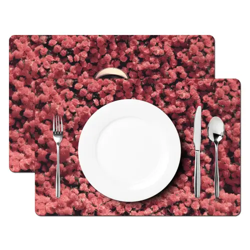 Bloemen - Roze - Astronaut Placemat vinyl groot -zzsfeer2_Kitchenyeah-website