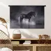 Paard - Magisch - Zwart Wandkleed katoen middel -sfeer5