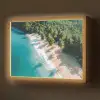 Tropisch - Strand - Water - Palmbomen Light Box met batterij (Wandlamp) middel -z3d_website