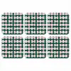 Vlechtpatroon - Groen - Roze - Grafisch onderzetter kurk middel 366 -3d