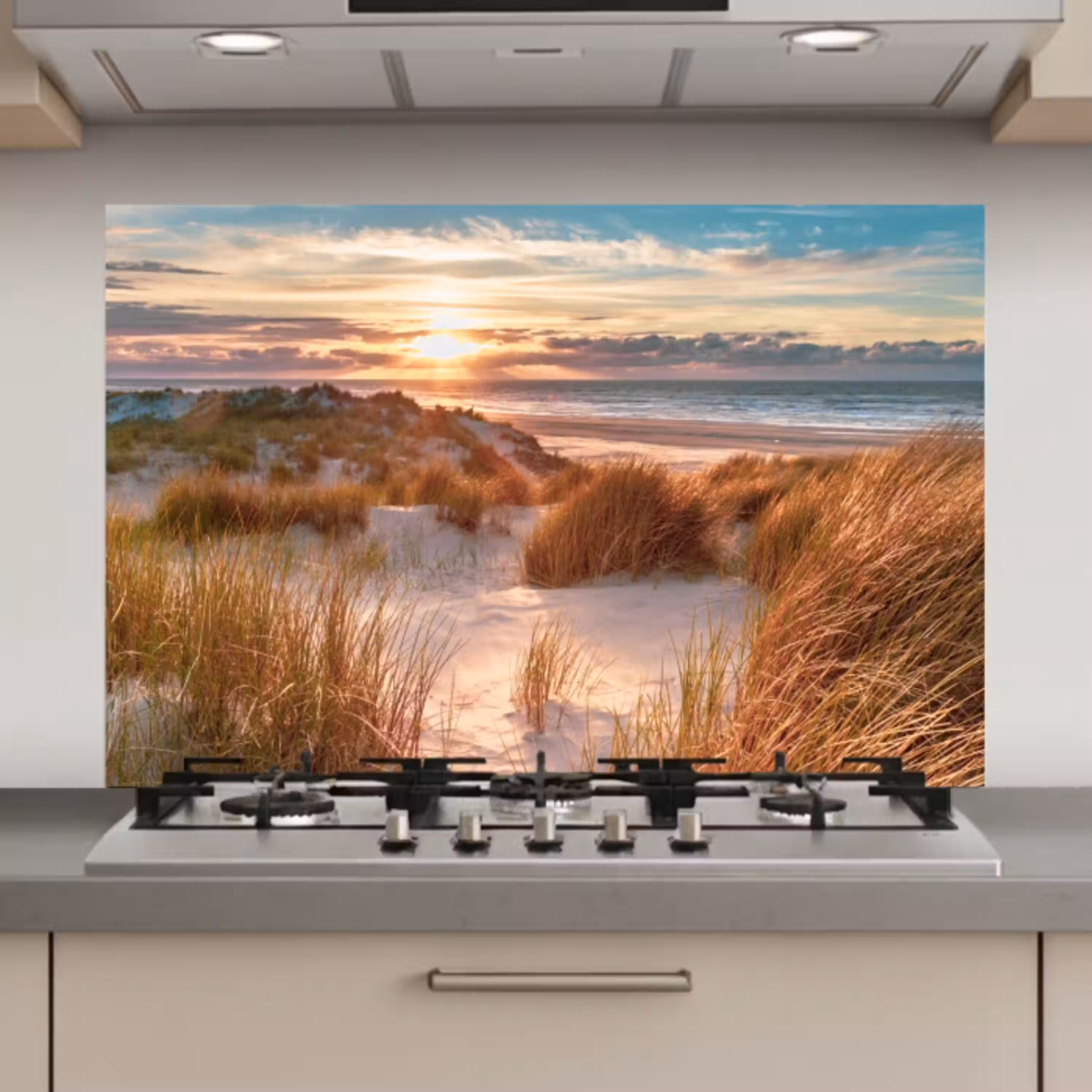 Duin - Planten - Zonsondergang - Strand - Zee keuken achterwand spatscherm klein -3d_website