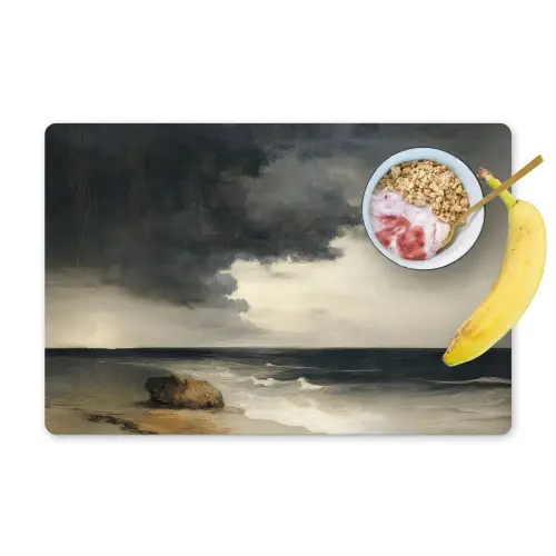 Kust - Golven - Rots - Storm Placemat vinyl groot -zzzproduct_Kitchenyeah-website