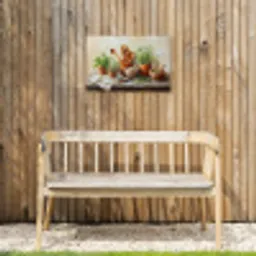 Potten - Kruiden - Hout Tuinposter op houten frame 2 cm dik klein -sfeer4