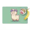 Alpaca - Groen - Bloemendiadeem Placemat vinyl groot -zzzproduct_Kitchenyeah-website