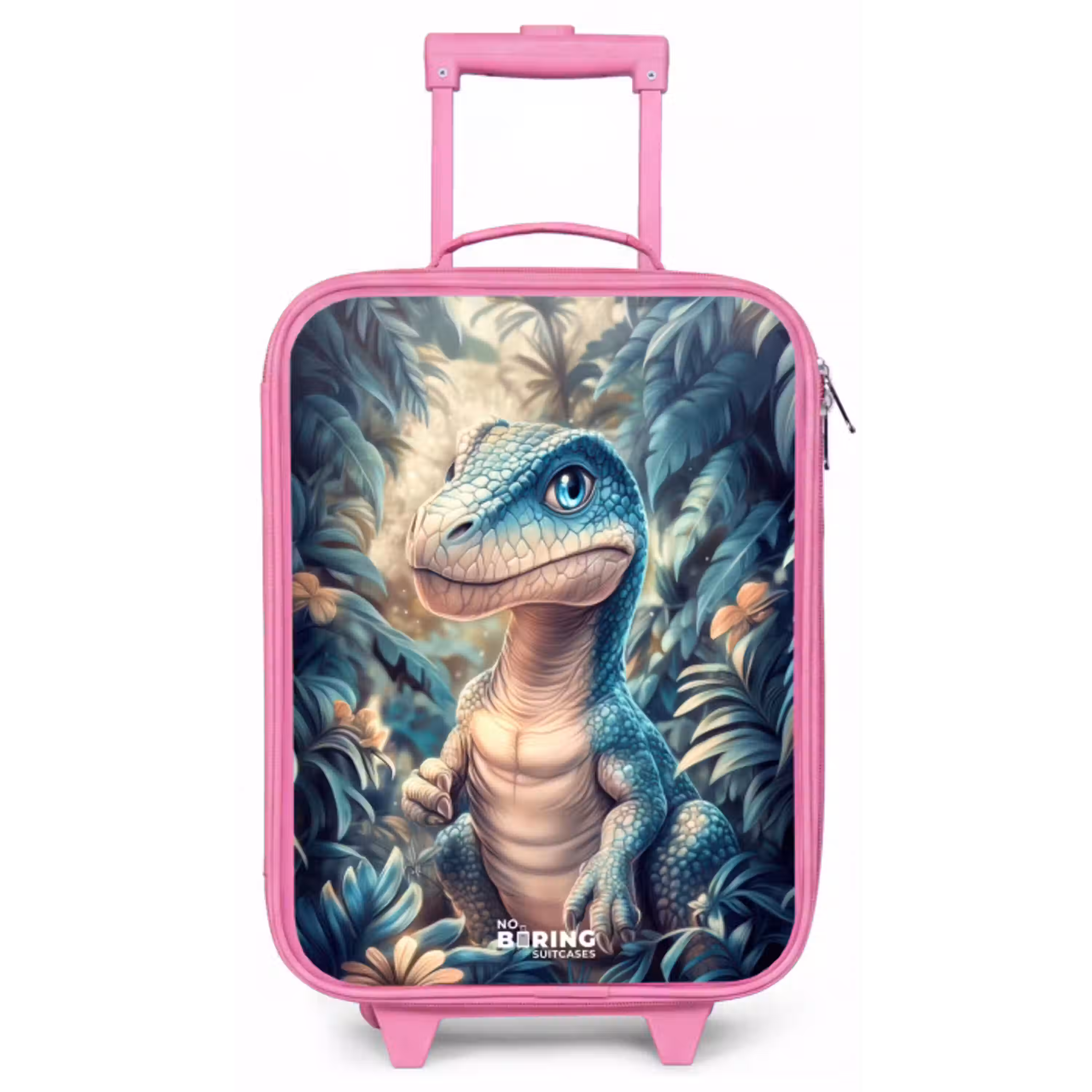Dino in mystieke jungle met maanlicht Kinderkoffer - Roze klein -zz3dotto