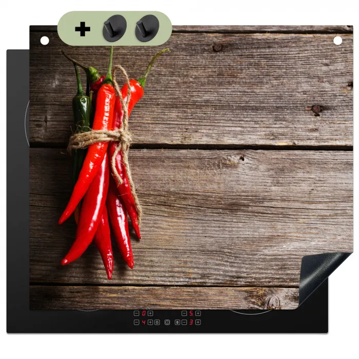 Vurige Chili Knopen Inductie beschemer met haakjes middel -3d