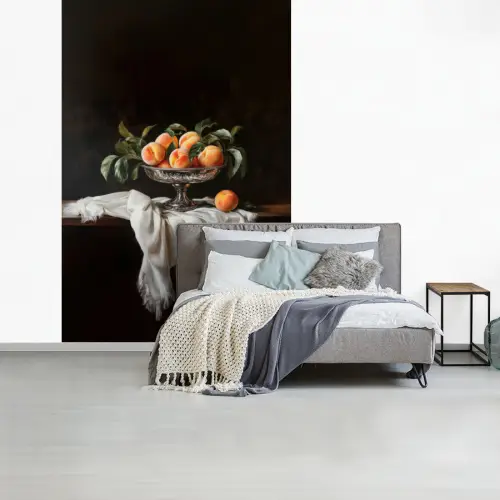 Stilleven - Perziken - Vintage fotobehang vinyl groot -slaapkamer