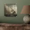 Een schip in volle zee bij vliegende storm - Schilderij van Willem van de Velde plexiglas 5mm klein -sfeer3