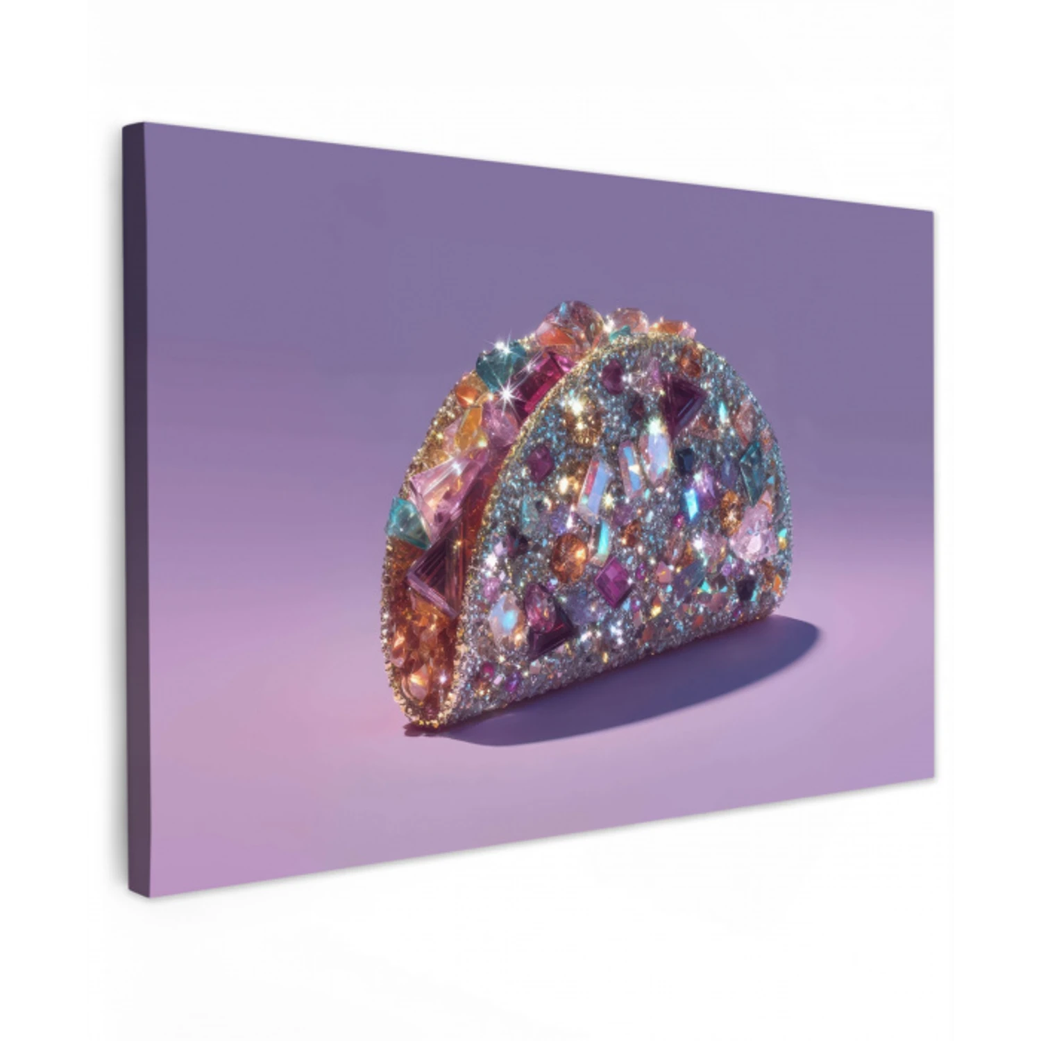 Edelstenen - Glitters - Paars - Kleurrijk canvas 2cm klein -z3d