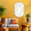 Vintage - Beige - Japandi - Wit Wandcirkel Ovaal Glas middel -sfeer4