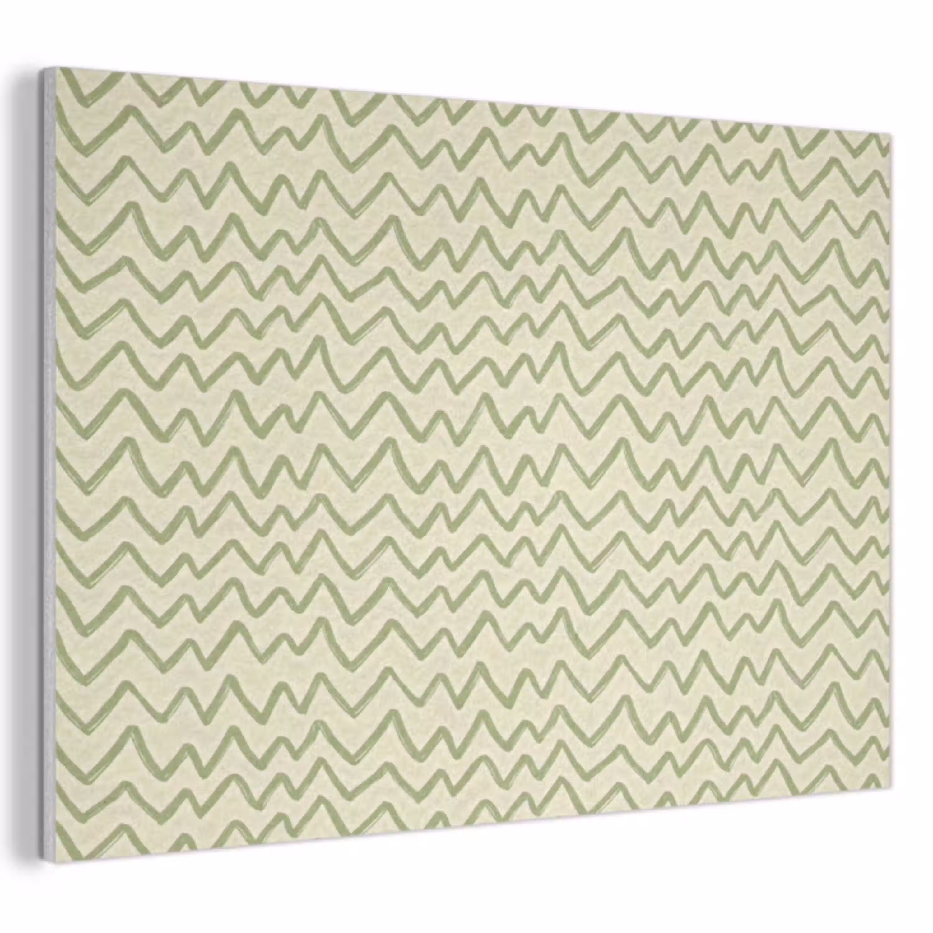 Saliegroen - Zigzag - Handgetekend - Patroon PET vilt klein 837 -3d