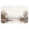 Rivierlandschap - Minimalistisch - Aardetinten WCmat klein -3d