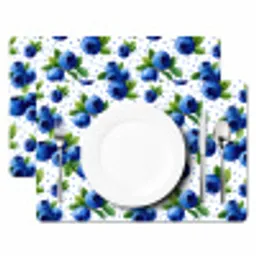 Bessen - Patroon - Blauw Placemat vinyl groot 368 -zzsfeer2_Kitchenyeah-website