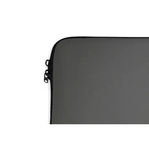 Vrouw - Koffie - Zwart - Wit laptophoes neopreen klein -detail