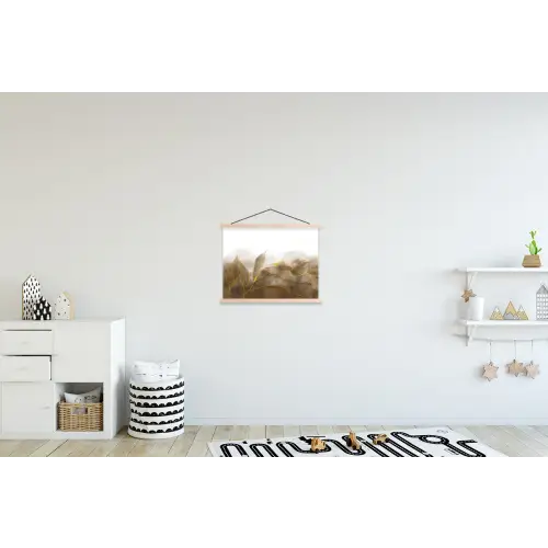 Marmer - Goud - Bruin - Textuur - Marmerlook textielposter latten blank klein -kinderkamer
