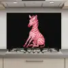 Zebra - Roze - Gestreept keuken achterwand spatscherm klein -3d_website