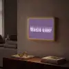 Mucho amor - Paars - Grafisch Light Box met batterij (Wandlamp) middel -sfeer1