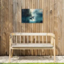 Bos - Water - Eenden - Mistig Tuinposter op houten frame 2 cm dik klein -sfeer4