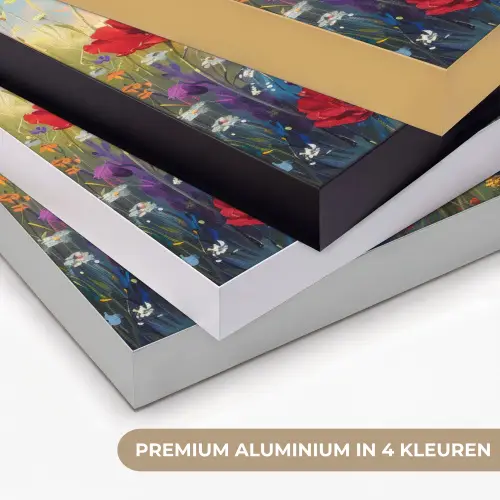 Bloemen - Natuur - Botanisch - Kunst Textielframe zwart klein -USP_kleurenNL
