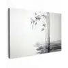 Bamboestammen - Water - Minimalistisch - Wit Tuinposter op houten frame 2 cm dik klein -3d