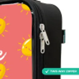 Sunny situation koraal Kinderkoffer - Zwart klein -rits_UK