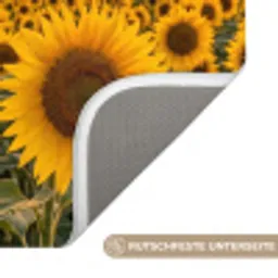 Zonnebloemen - Heuvellandschap - Geel Badmat klein -USP_AntislipDE