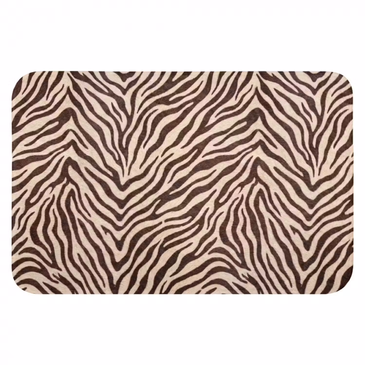 Badematte - Zebra - Streifen - Braun
