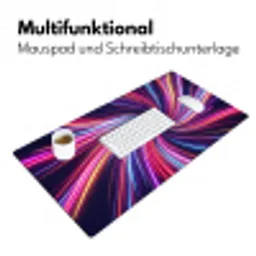 Abstract - Swirl - Futuristic - Neon Muismat XXL klein -ysfeer4_duits