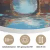 Stad - Gracht - Zon - Fietsen Akoestische PET Vilt - Rond klein -closeup_NL