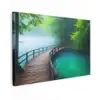 Brug - Water - Rivier - Bos Tuinposter op houten frame 2 cm dik klein -3d