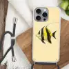 Vis - Sierlijk - Rugvin - Geel Hoesje iPhone 16 Pro Max met koord klein -sfeer4