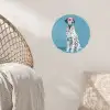 Dalmatiër - Zonnebril - Blauw Wandcirkel behangsticker klein -sfeer4