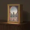 Zonsopkomst - Witte koepels - Plein - Moskee Light Box met kabel (Tafellamp) klein -z3d_website