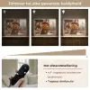 Bever - Bouw - Bouwhelm - Dier Light Box met batterij (Wandlamp kind) middel -USP_dimbaarNL
