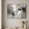 Kleurenpalet - Penseelstreken - Beige - Nevelig Textielframe zwart klein -sfeer2