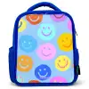 Vrolijk patroon van smileys Kinderrugzak - Blauw middel -3d