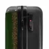Donkerbruin slangenhuid met symmetrische schubstructuur NBS - Handbagage koffer - Kinderen Unisex middel -slot