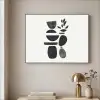 Japandi - Zwart - Abstract Textielframe zwart klein -sfeer2