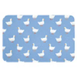 Ganzen - Elegant - Blauw Badmat klein 997 -3d