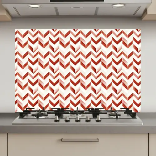 Strepen - Rood - Wit - Patroon keuken achterwand spatscherm klein 900 -3d_website