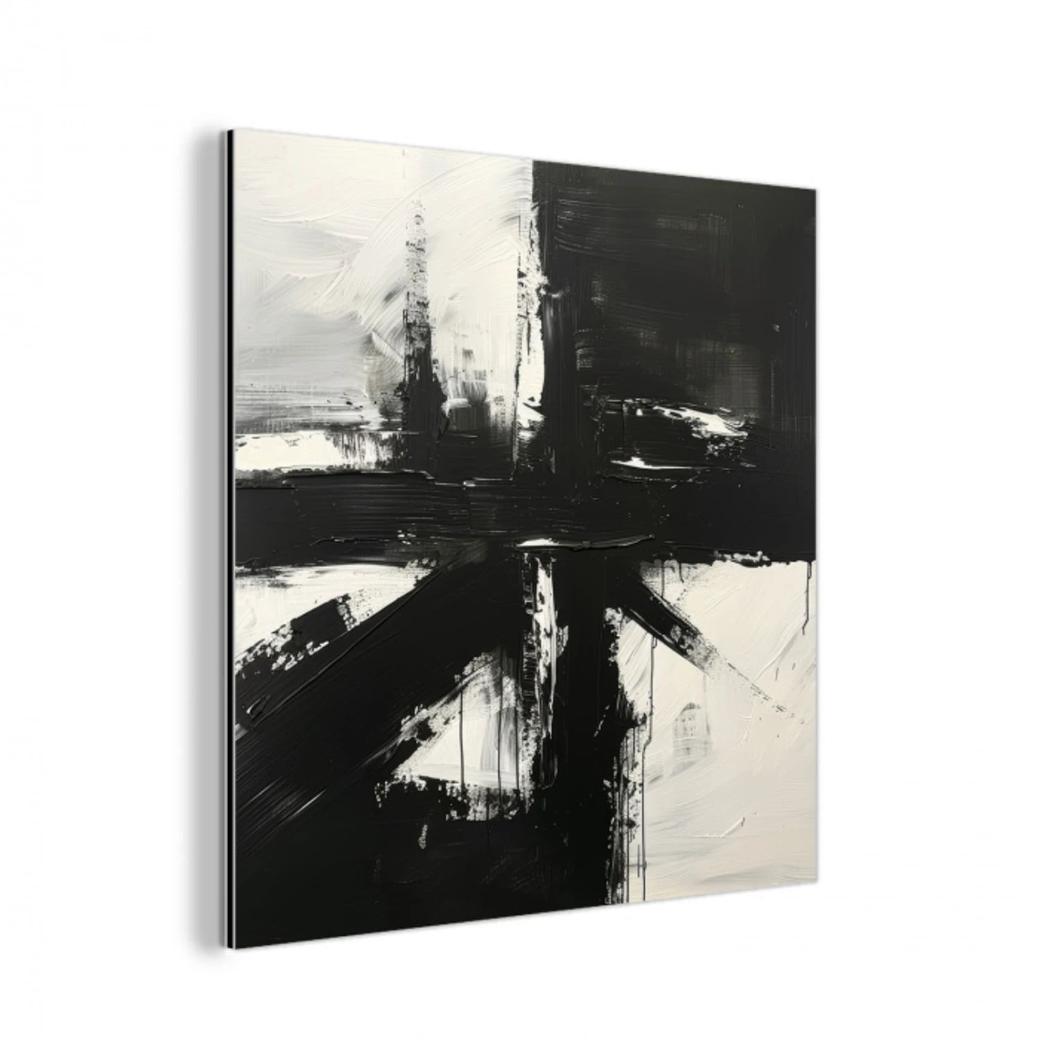 Modern - Zwart wit - Abstract - Kunst aluminium wit klein -3d