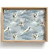 Wolken - Kraanvogels - Blauw Dienblad Rechthoek middel 911 -z3d_shopping