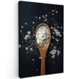 Meel - Hout - Lepel Tuinposter op houten frame 2 cm dik middel -3d