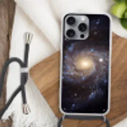 Kosmos - Sterrenstelsel - Donker Hoesje iPhone 16 Pro Max met koord klein -sfeer4