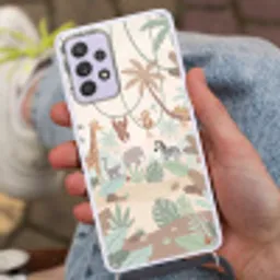 Jungle - Dieren - Groen Hoesje Samsung Galaxy A52 5G met koord klein -sfeer3
