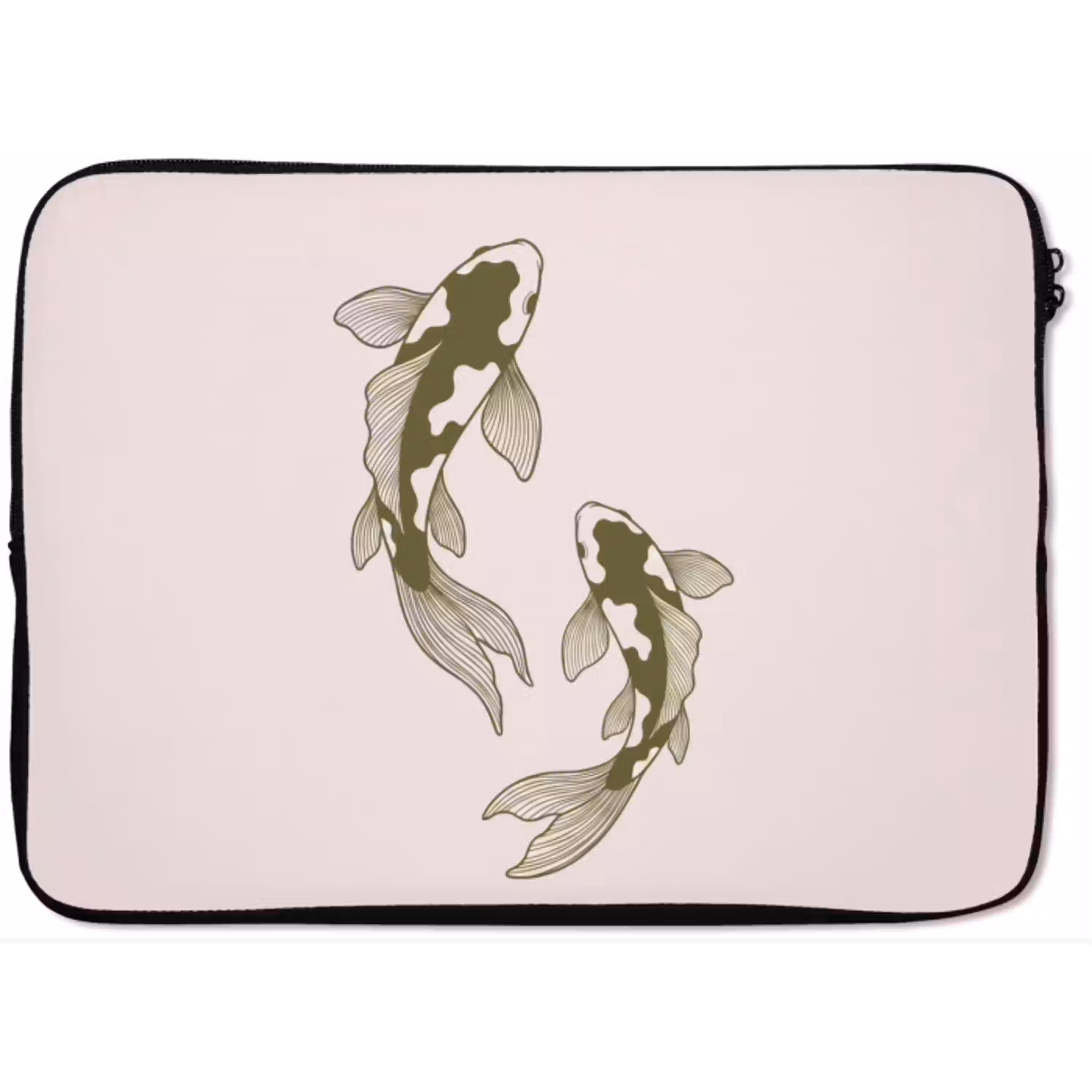 Vis - Zwemmend - Groen - Abstract - Dieren laptophoes neopreen klein -zkaufland3dotto
