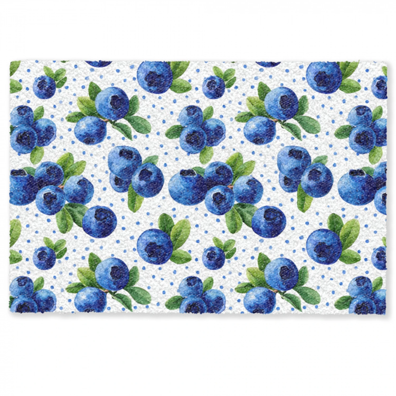 Bessen - Patroon - Blauw Deurmat klein 898 -zkaufland3d